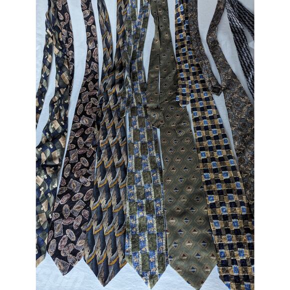 Lot Of 10 Mens Ties Silk Bill Blass Henry Grethel Stafford Honors Van Heusen - Picture 5 of 10